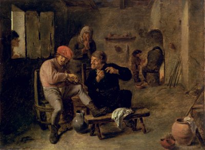 Tavernenszene oder Der Dorffiedler, 1634-8 von Adriaen Brouwer